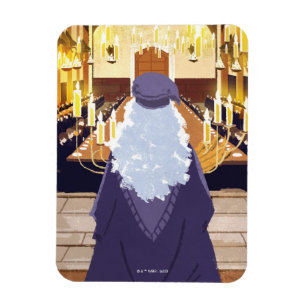 Dumbledore talar i Hogwarts Underbara hus Magnet