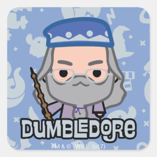 Dumbledore Tecknad Karaktär Konst Fyrkantigt Klistermärke