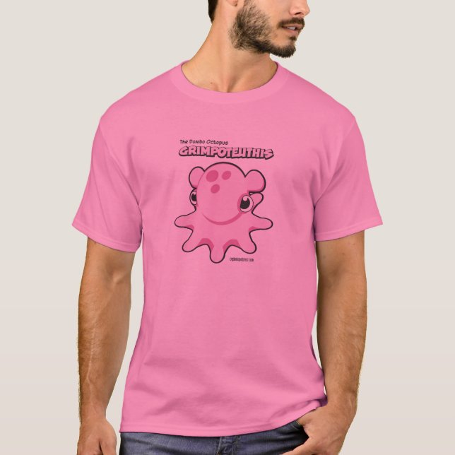 Dumbo bläckfisk (Grimpoteuthis sp.) T-tröja T-shirt (Framsida)
