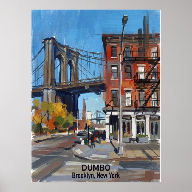DUMBO Brooklyn New York — Ikonisk bro Poster (Framsidan)