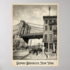 DUMBO Brooklyn New York — Ikonisk bro Poster