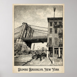 DUMBO Brooklyn New York — Ikonisk bro Poster