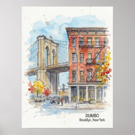 DUMBO Brooklyn New York — Ikonisk bro Poster