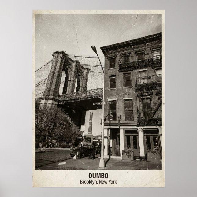 DUMBO Brooklyn New York — Ikonisk bro Poster (Framsidan)