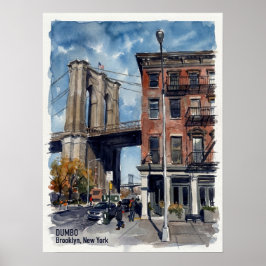 DUMBO Brooklyn New York — Ikonisk bro Poster
