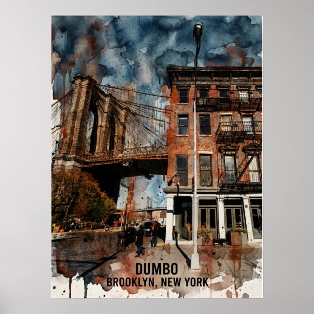 DUMBO Brooklyn New York — Ikoniska broar Poster (Framsidan)