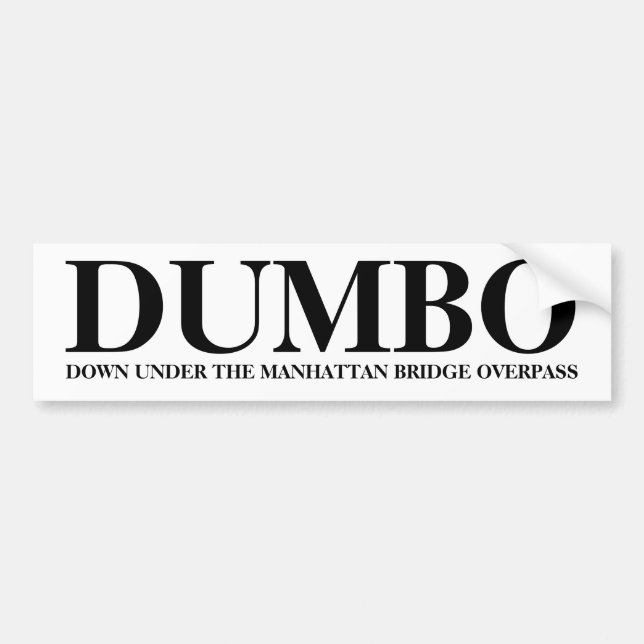 DUMBO Bumper Sticker Bildekal (Framsidan)