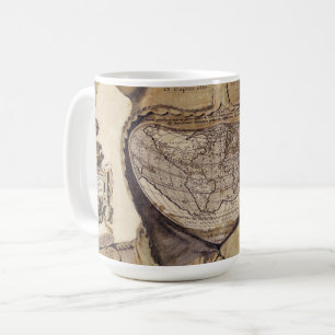 Dumbom karta för lockvärld kaffemugg