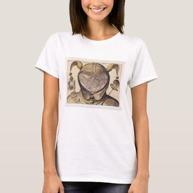 Dumbom karta för lockvärld t-shirt (Framsida)
