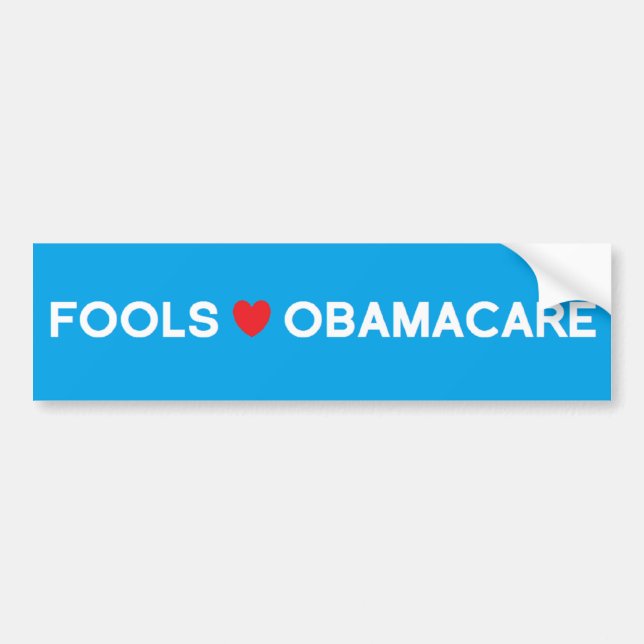 Dumbomhjärta Obamacare Bildekal (Framsidan)