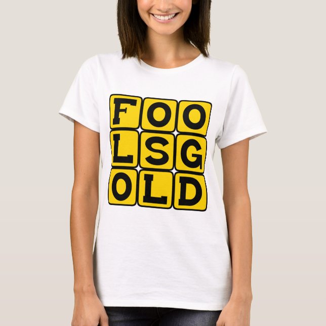 Dumdrar Guld, Fältspat Mineral Tee Shirt (Framsida)