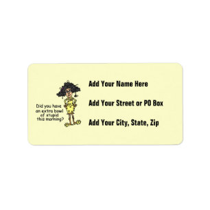 Dumhet Humor Adressetikett