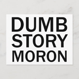 DUMHISTORIA IDHOTT Rolig Anti-Meme T-Shirt Vykort