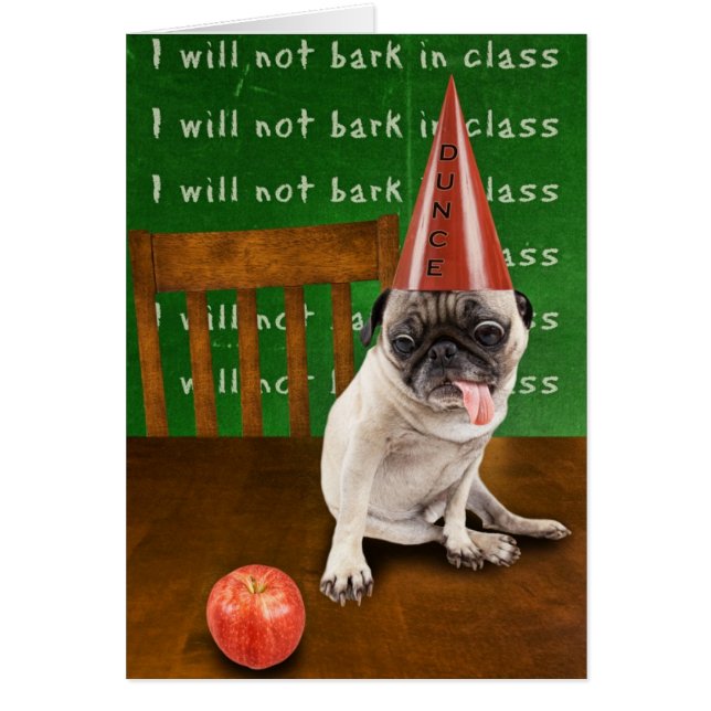 dumhuvud hälsningskort (Framsidan)