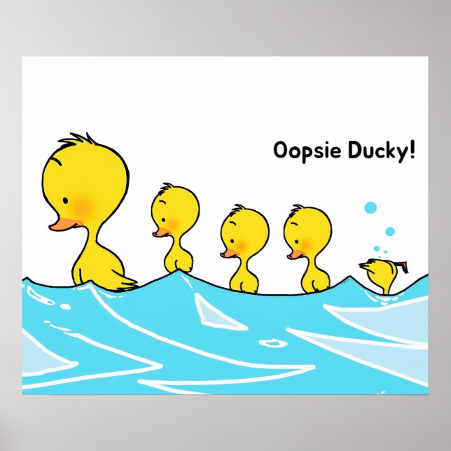 Dumma Ankungen Gör en Plask Poster (Framsidan)