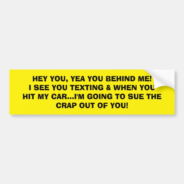 DUMMA CHAUFFÖRIDIOTER PÅ VÄGEN TEXTING BILDEKAL (Framsidan)