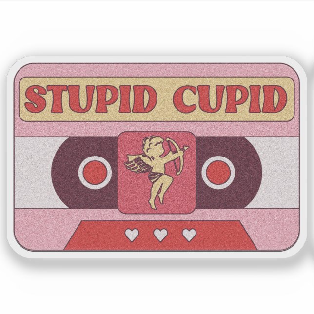Dumma Cupid Kassettband - Alla hjärtans-dags dekal (Framsida)