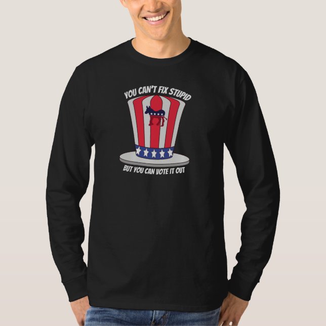 Dumma demokrater - Demokratisk Party-design T Shirt (Framsida)