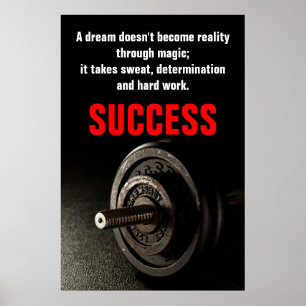 Dumma för andybuilding Fitness inspirational Succe Poster