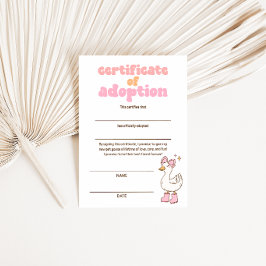 Dumma Gås Adoptionshandling Inbjudningar