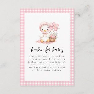 Dumma gås akvarell flicka baby shower kuvert tilläggskort