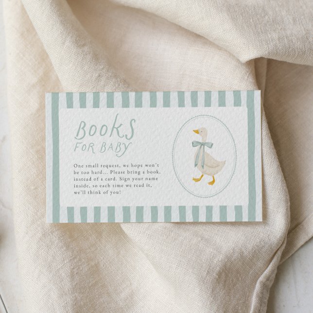 Dumma gås baby shower-böcker för bebis infogningsk tilläggskort (Skapare uppladdad)