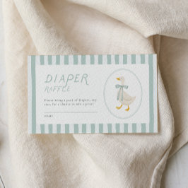 Dumma gås baby shower infogningskort blöjlotteri tilläggskort