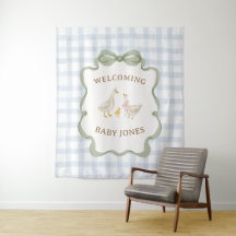 Dumma Gås Blå Bebis Bebisfest Banner