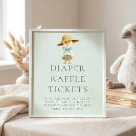 Dumma Gås Blöja Lotteri Biljetter Baby Shower Skyl Poster