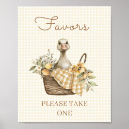 Dumma gås citron baby shower presenter tecken poster