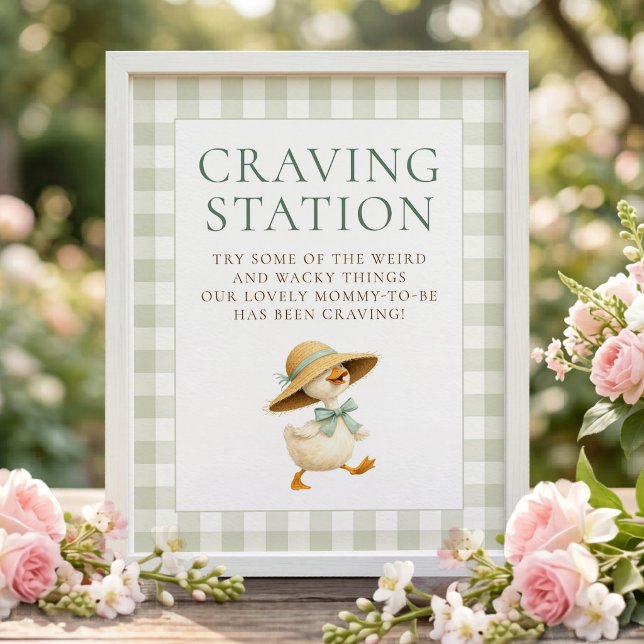 Dumma Gås Craving Station Baby Shower Skylt (Skapare uppladdad)