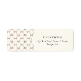 Dumma Gås Elegant Babyshower med Båge Tema Returadress Etikett