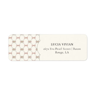 Dumma Gås Elegant Babyshower med Båge Tema Returadress Etikett