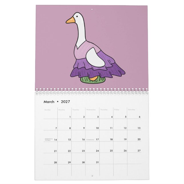 Dumma Gås (Färg Pop Version) Kalender (Mar 2027)