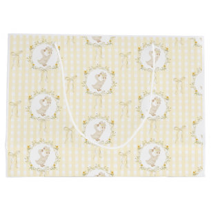 Dumma gås gul gingham vildblomma Baby Shower