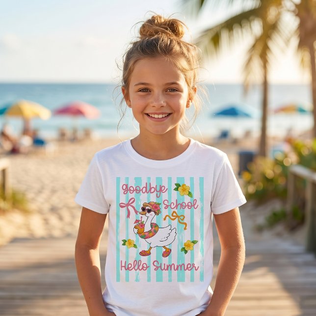 Dumma gås Hej sommarfest ränder T-shirt  (Skapare uppladdad)