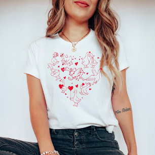 Dumma gås hjärta Rolig söt gås T Shirt