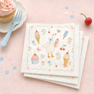 Dumma Gås Isglass-Social Baby Shower Pappersservett