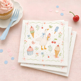 Dumma Gås Isglass-Social Baby Shower Pappersservett