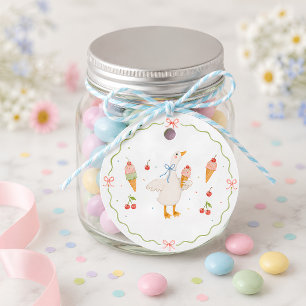 Dumma Gås Isglass-Social Baby Shower Present Tag Gåvor Etiketter