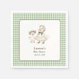 Dumma gås Könsneutrala Baby Shower  Pappersservett