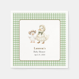 Dumma gås Könsneutrala Baby Shower Pappersservett