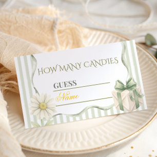 Dumma gås neutral baby shower Gissa hur många spel Tilläggskort