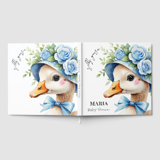Dumma Gås Pojke Födelsedags baby shower Gästböcker