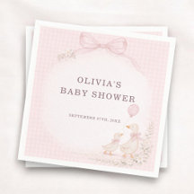 Dumma gås rosa baby shower-fest