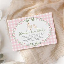 Dumma gås rosa babyflicka showerböcker för bebis