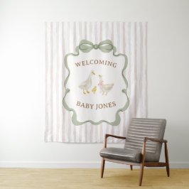 Dumma Gås Rosa Bebis Badrums Banner