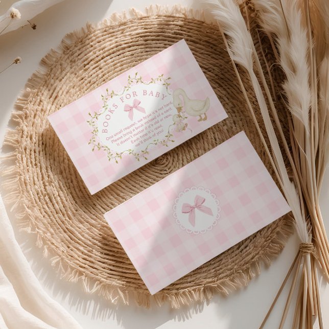 Dumma gås rosa Gingham-böcker för bebis Tilläggskort (Skapare uppladdad)