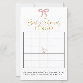 Dumma Gås Rosa Randig Baby Shower Bingo