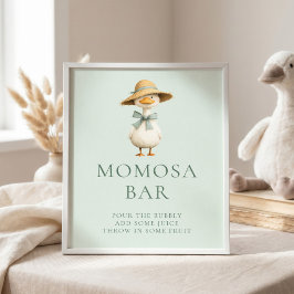 Dumma Gås Sage Momosa Bar Baby Shower Skylt